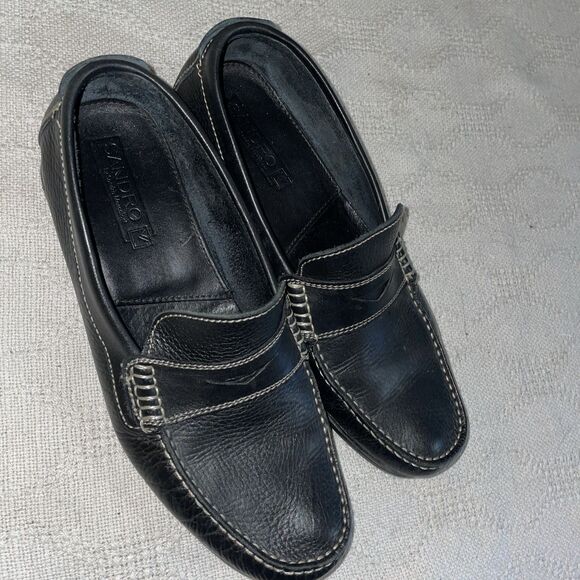 Sandro Moscoloni Men’s Casual Loafers Size 8.5 M Black Leather Going out Party